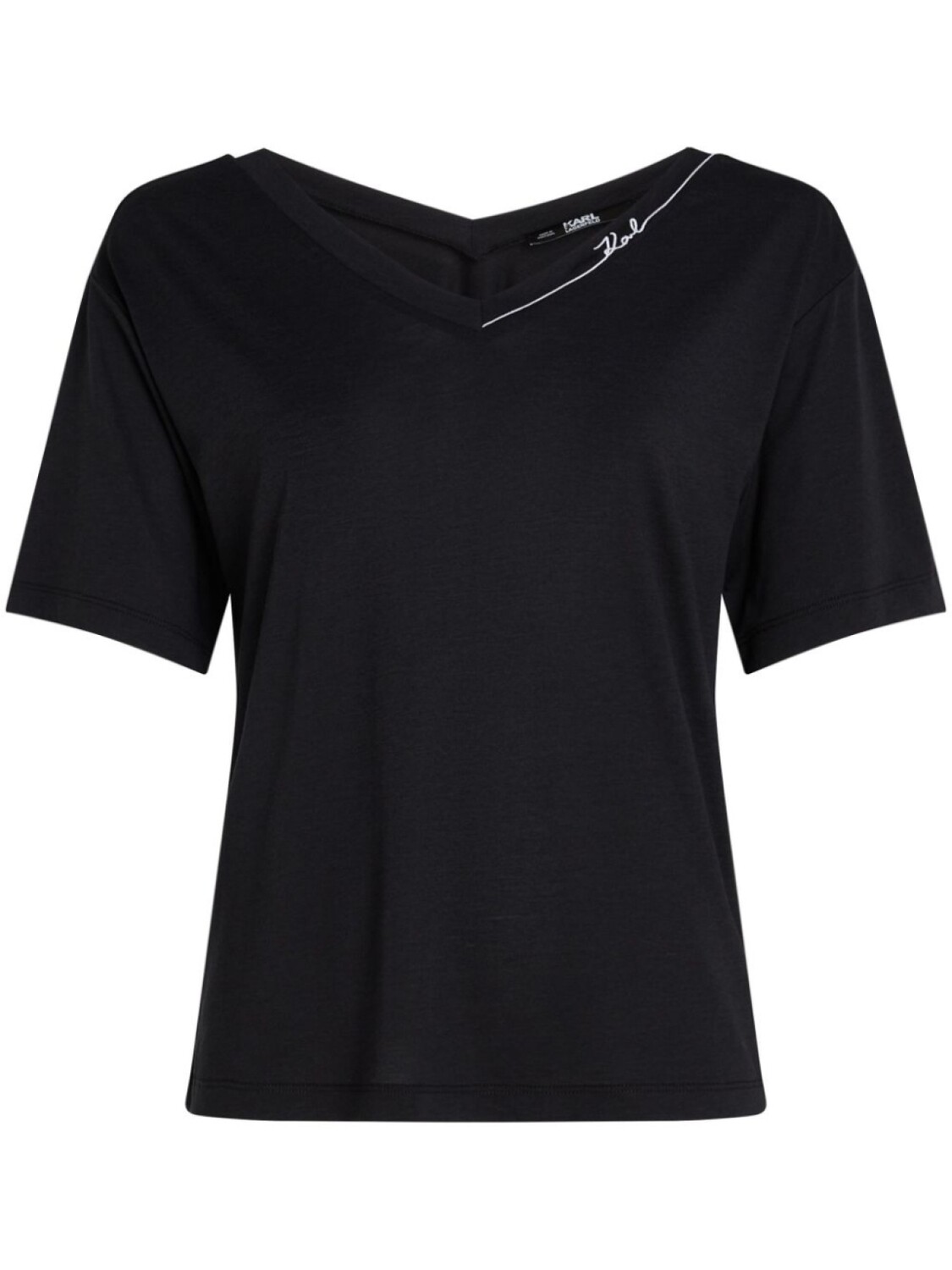 

Футболка Karl Signature с V-образным вырезом Karl Lagerfeld, черный