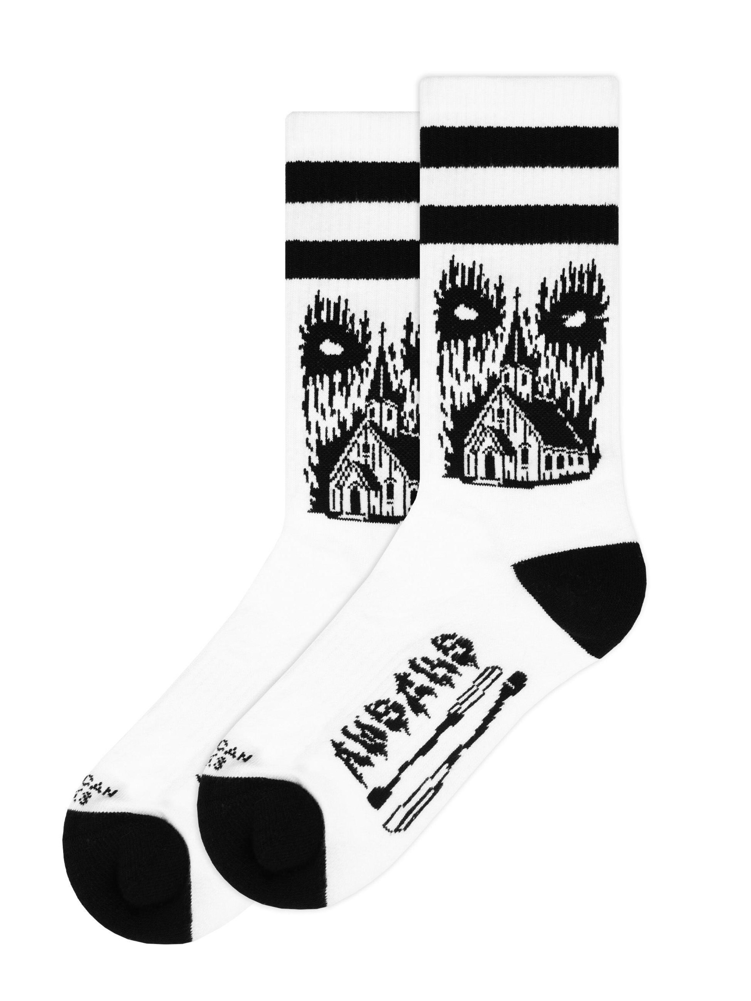 

American Socks Носки 'Church of Doom' в белом цвете