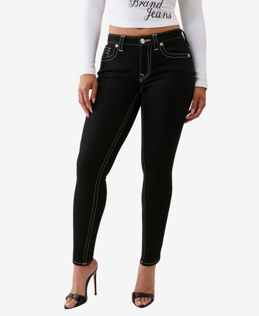 

Женские джинсы Jennie Mid Rise Skinny Flap Jeans True Religion, Black