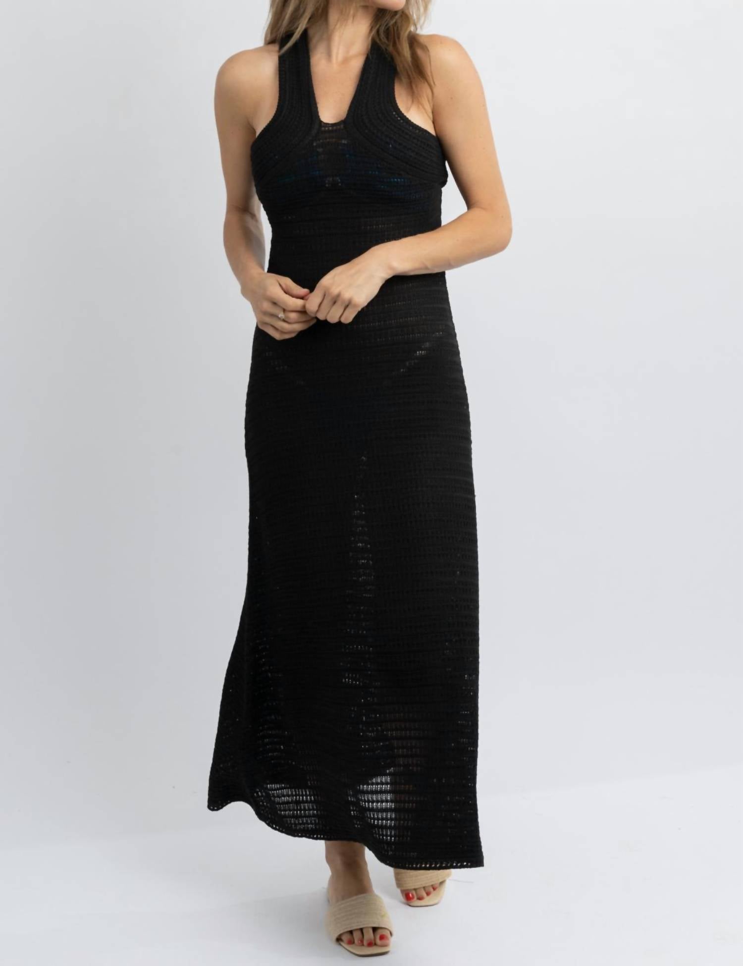 

Платье-накидка Shoreside Crochet Coverup черного цвета Style U