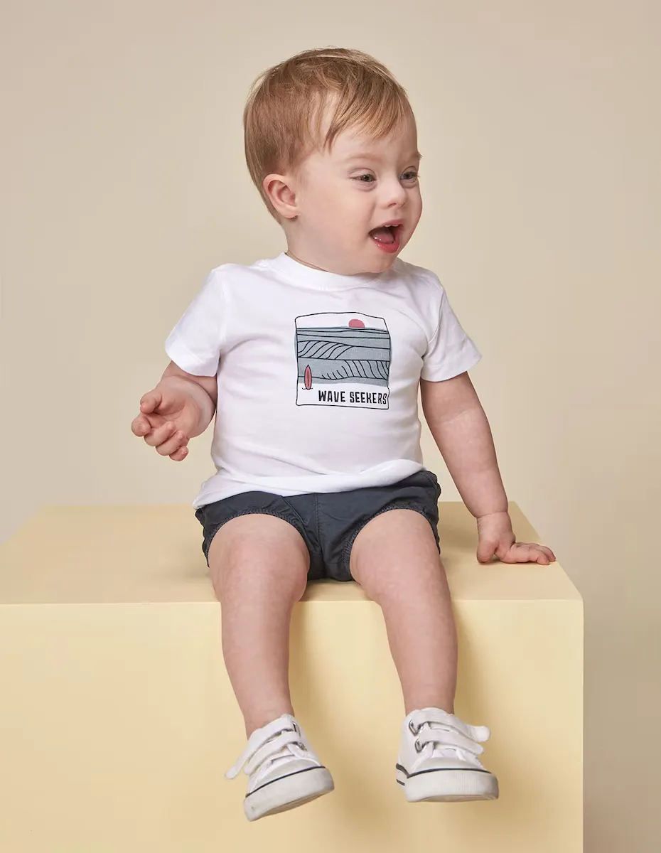 

Baby boy футболка с коротким рукавом и узором спереди Gocco, белый