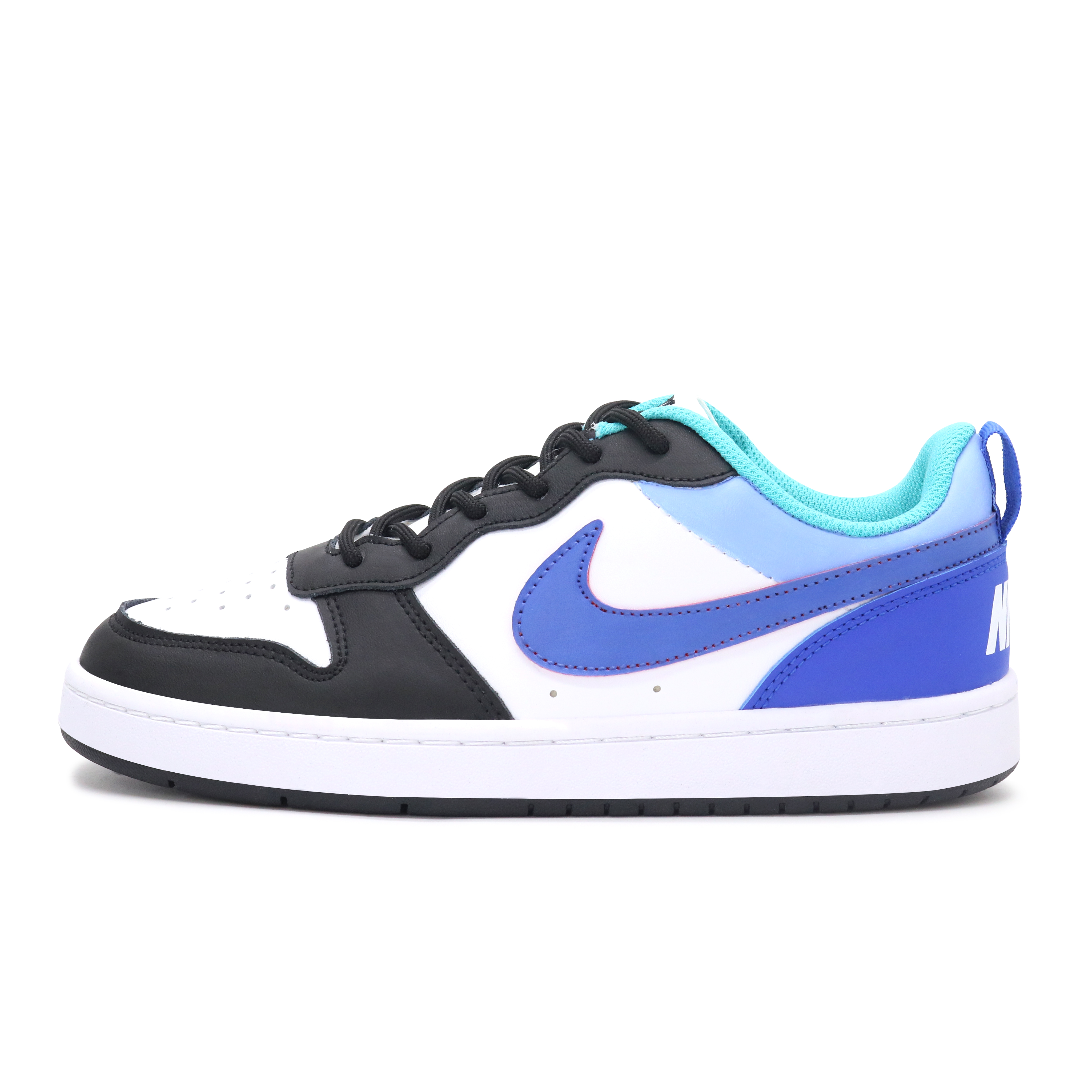 

Дышащие низкие кроссовки для скейтбординга Court Borough Low для детей и подростков Nike, синий/белый/черный