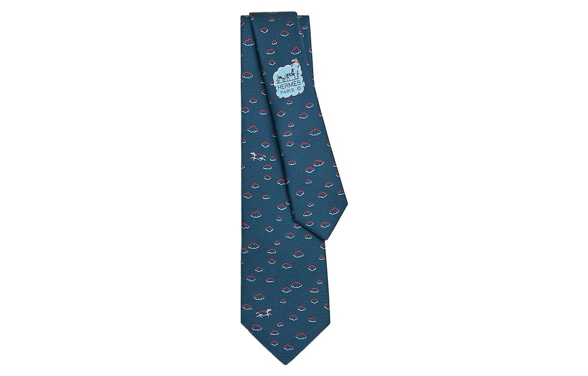 

HERMES Галстук мужской, Blue