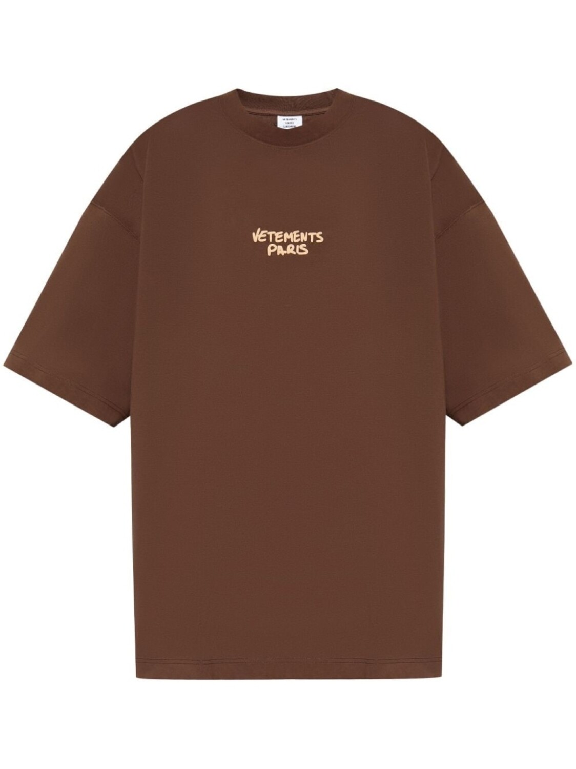 

VETEMENTS футболка из хлопка с логотипом, коричневый