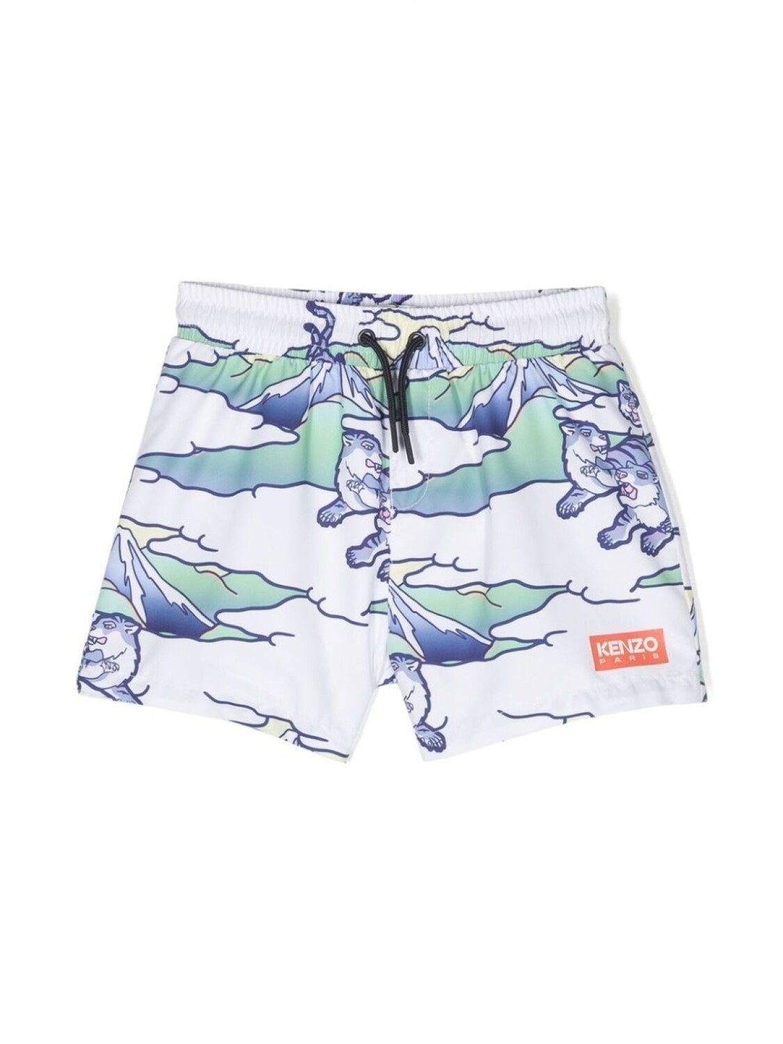 

Kenzo Kids плавки-шорты с анималистичным принтом, белый