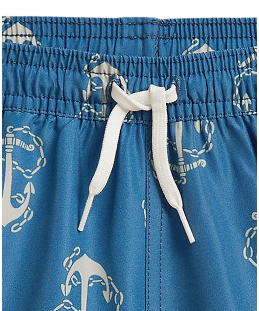 Плавки с принтом для мальчиков 2-7 лет Polo Ralph Lauren, синий — фото 3