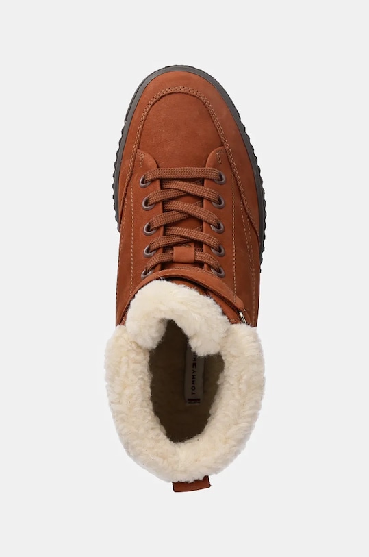 Замшевые ботинки FAUX FUR NUBUCK LOW LACE-UP Tommy Hilfiger, коричневый — фото 4