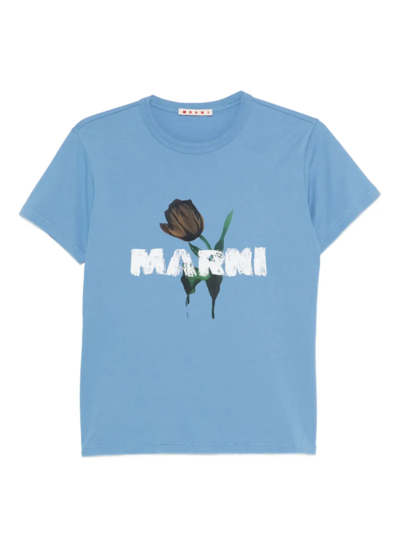 

Marni футболка с цветочным принтом, синий