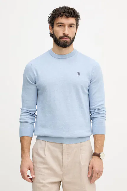Свитер трикотажный DHM KNIT U.S. Polo Assn., синий