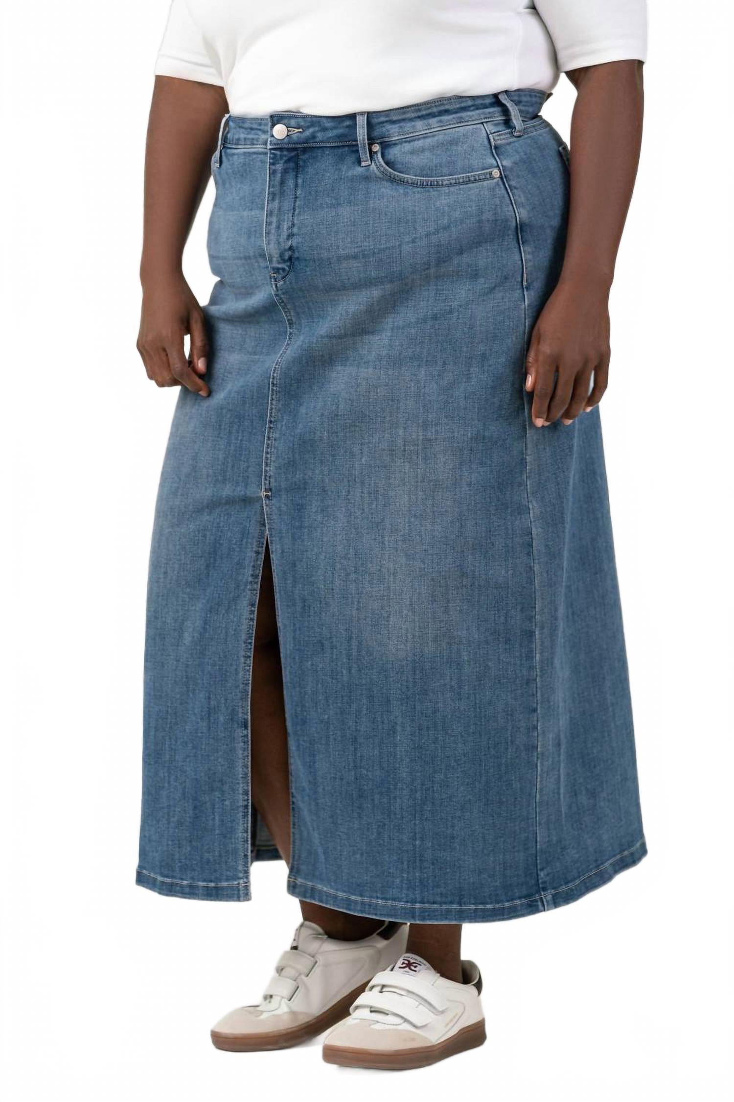 

Юбка миди с разрезом плюс сайз NYDJ, Fairmont