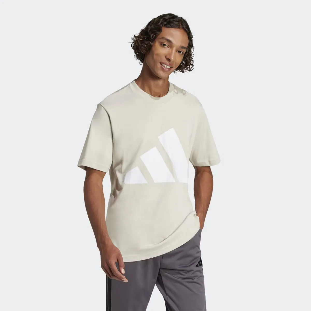 Футболка мужская Essentials Big Logo Adidas, серый — фото 4