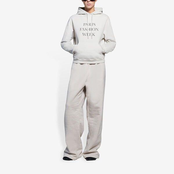 Свитер ss21 fashion week shrunk hooded sweatshirt grey Balenciaga, серый — фото 3