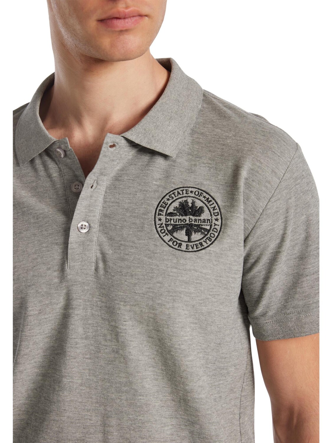 

Поло Bruno Banani T Shirt Blanchard, цвет Grau/Melange