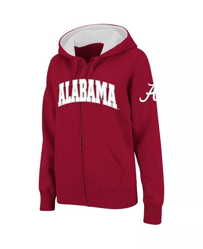 

Женская толстовка с капюшоном и молнией во всю длину Crimson Alabama Crimson Tide с арочным именем Stadium Athletic