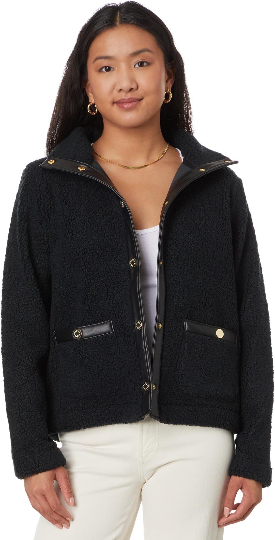 

Куртка Lilly Pulitzer Kamey Sherpa Jacket, цвет Onyx