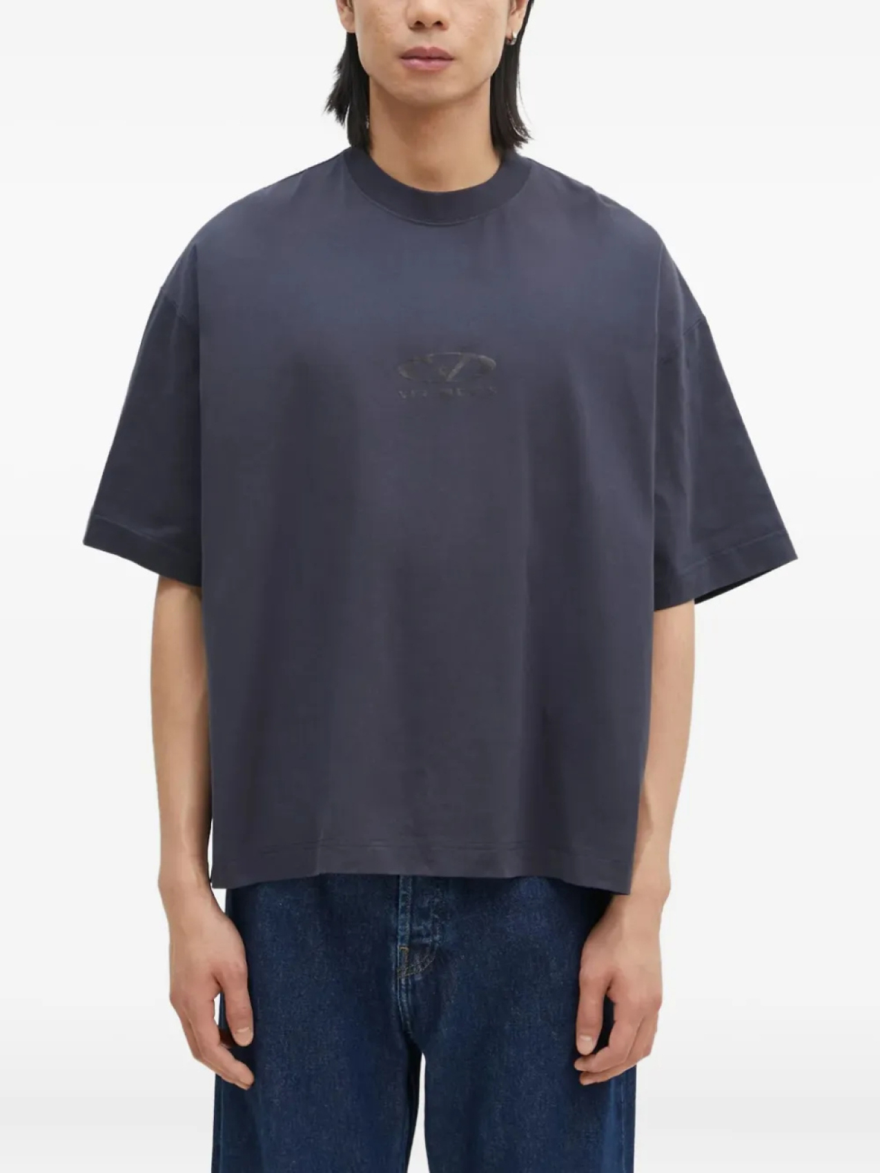 

Футболка с вышитым логотипом VETEMENTS, синий