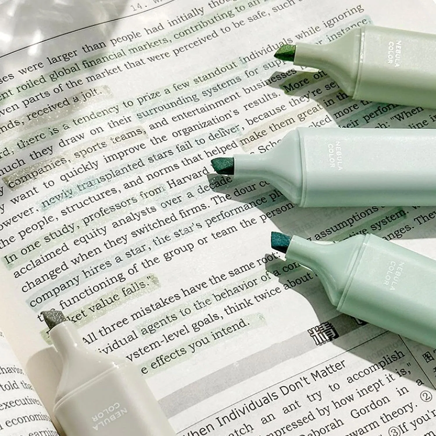 Хайлайтер глиттерный Luminous Highlighter, 4 шт, разноцветный Generic — фото 4