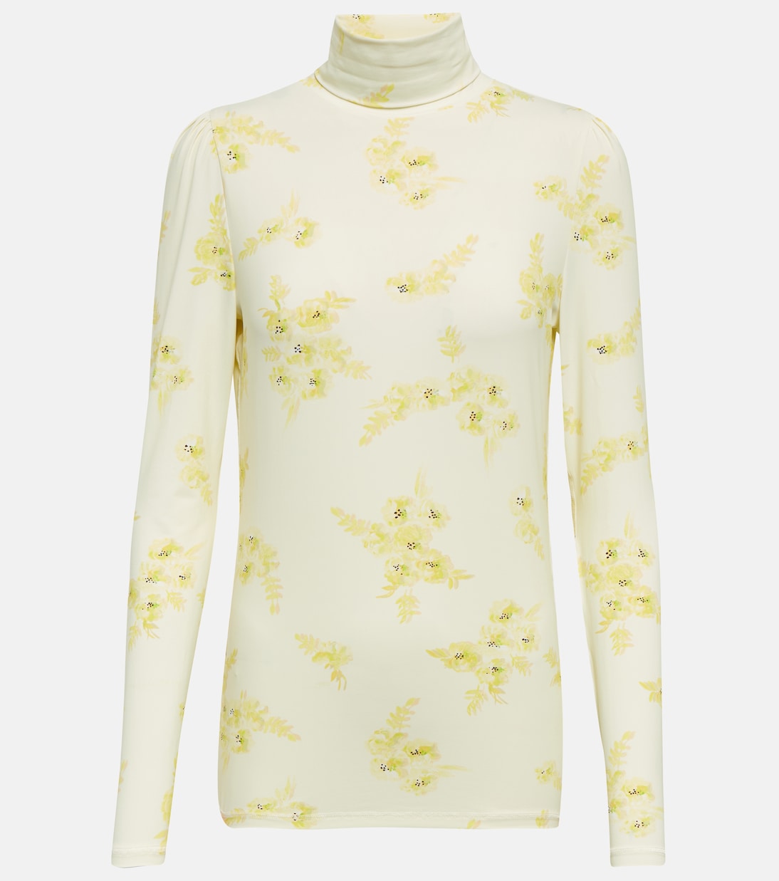 

Трикотажный топ с высоким воротом Floral Movement Dorothee Schumacher, Floral Yellow Mix