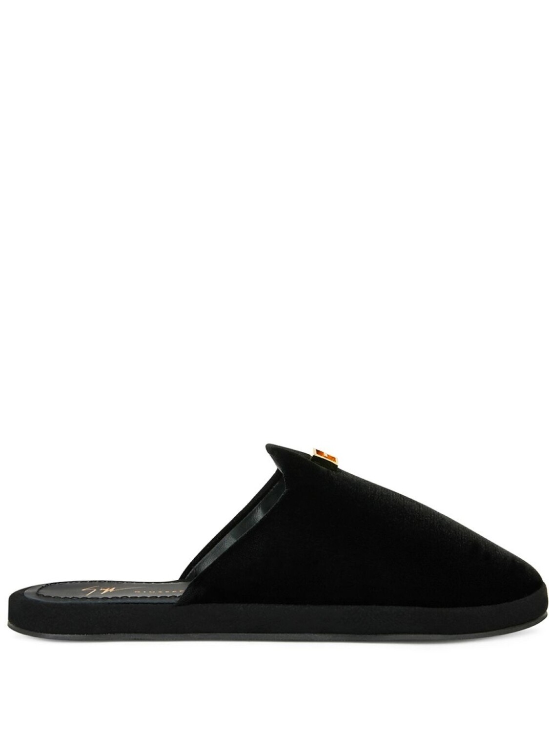 Giuseppe Zanotti бархатные слиперы Domitille, черный