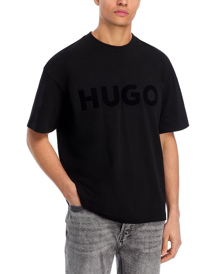 

Футболка Dinkee оверсайз с логотипом HUGO, черный