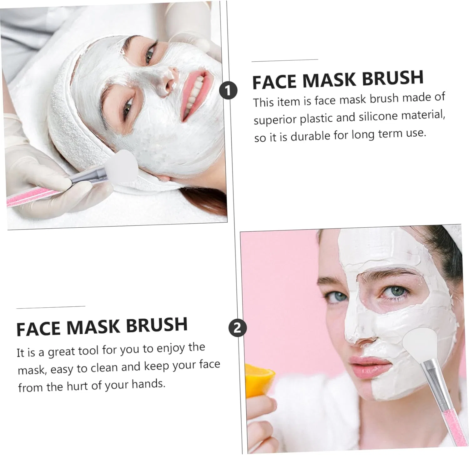 Набор кистей для лица силиконовых Beaupretty 5 шт, ассорти — фото 4
