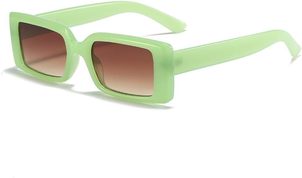 

Ретро прямоугольные солнцезащитные очки для женщин, модные, сине-зеленые, мужские солнцезащитные очки с защитой от УФ-излучения UV400 и градиентным переходом цвета LXLHWN, Jelly Green Tea