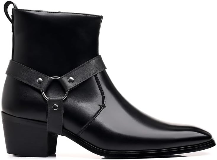 

Мужские ботинки Chelsea с молнией, повседневные, деловые, высокие, на щиколотку, мужские оксфорды Xbtevudak, черный