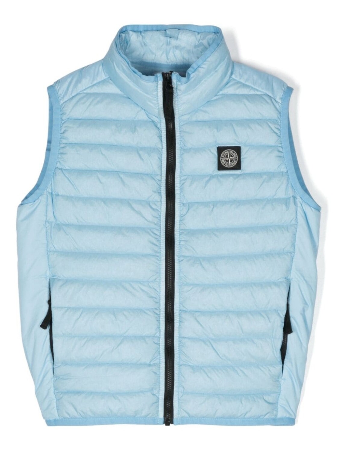

Stone Island Junior дутый жилет с нашивкой-логотипом, синий