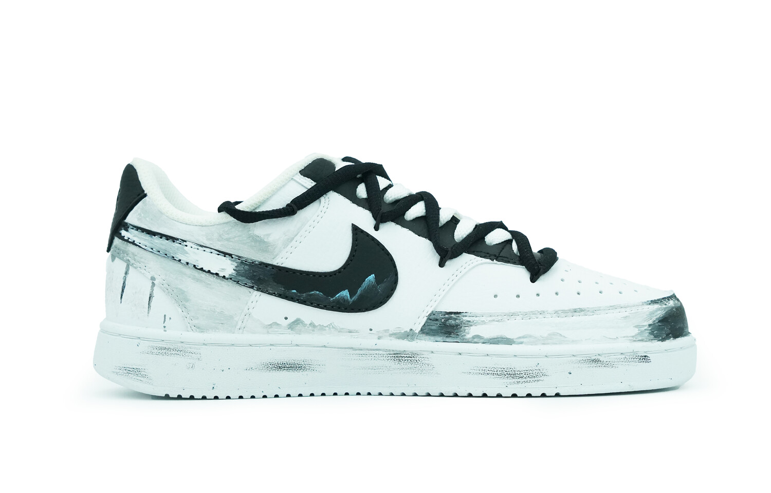 

Кроссовки Nike Court Vision 1 Skateboarding Shoes Men Low-top Gray, цвет Beautiful mountains and clear waters