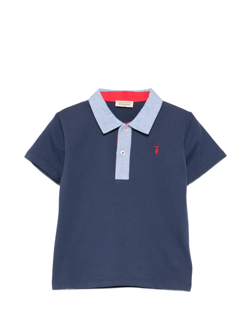 Вышитая рубашка поло Trussardi Junior, синий