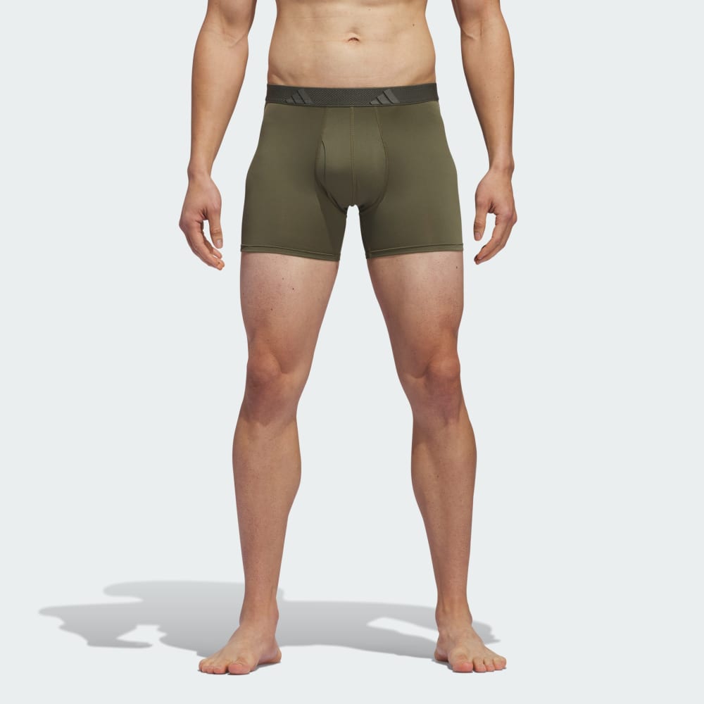 

Трусы Adidas Microfiber 3-Pack Trunk Underwear, цвет Strong Olive/Black/Onix