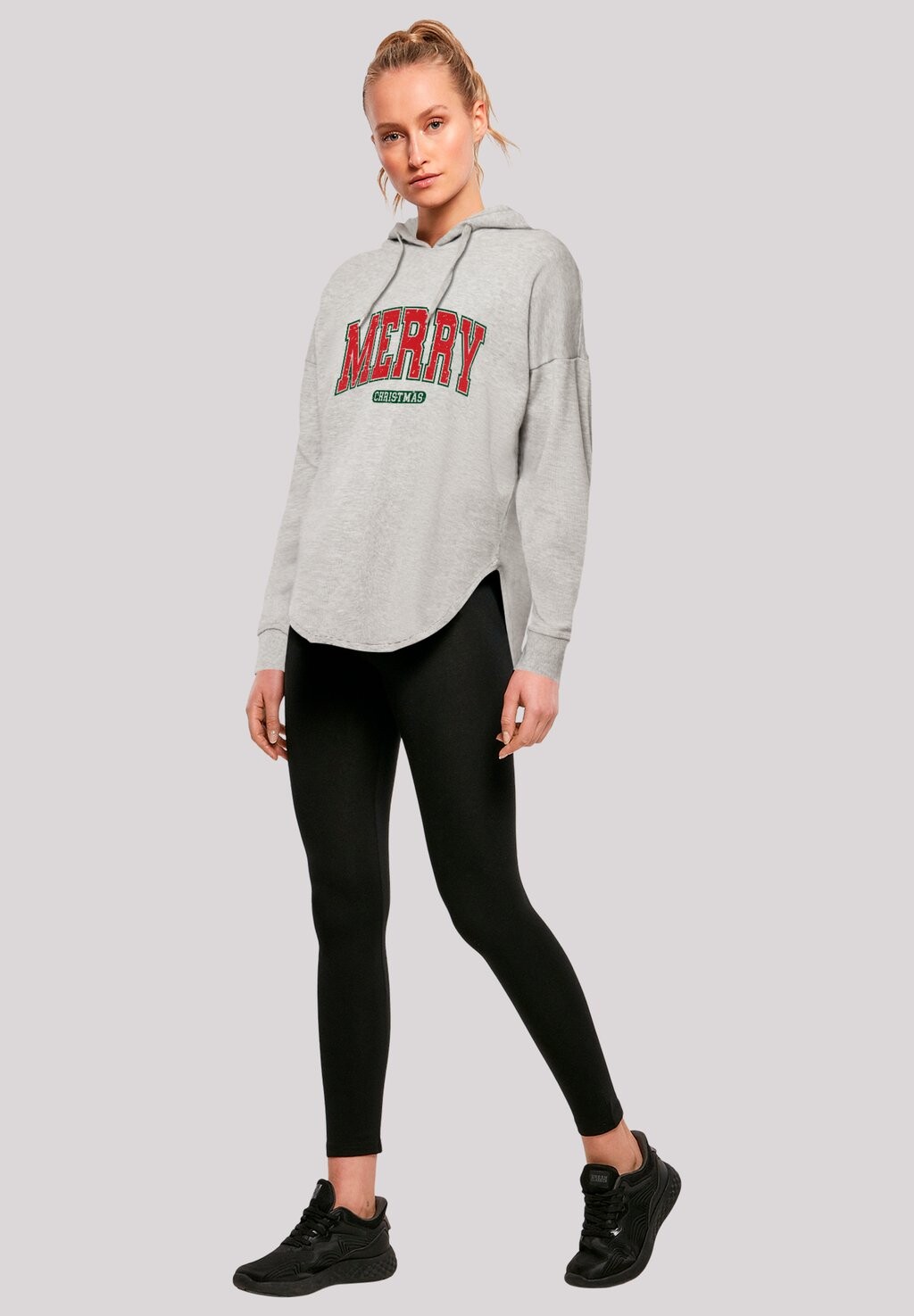 

Толстовка с капюшоном WEIHNACHTEN VARSITY RETRO F4NT4STIC, серый