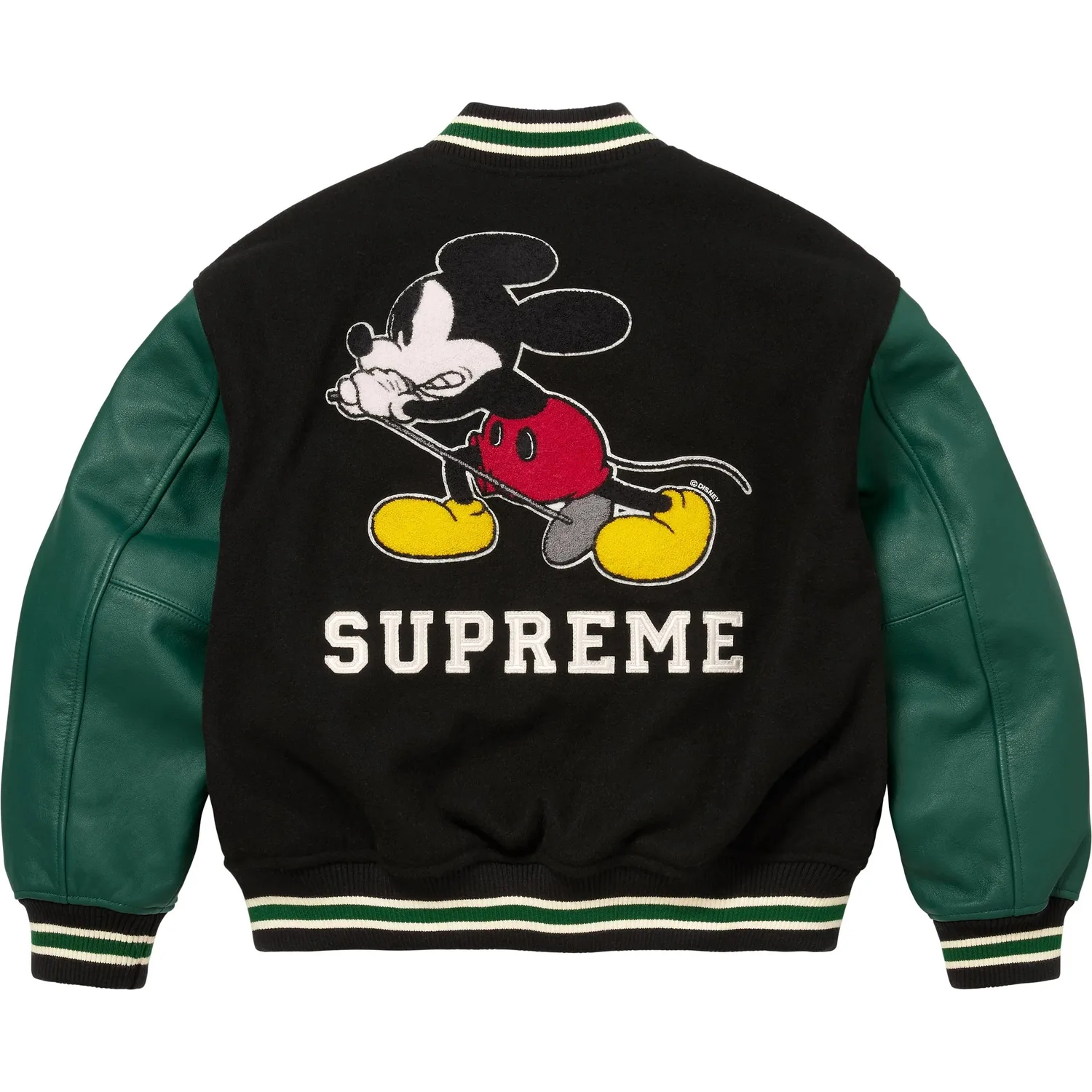 Варенка с аппликацией Микки Supreme, черный и зеленый