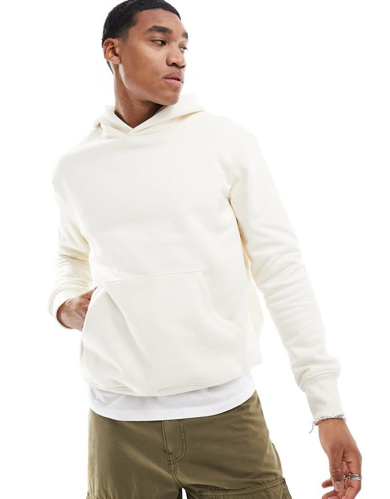 

Кремовый тяжелый худи оверсайз ASOS DESIGN
