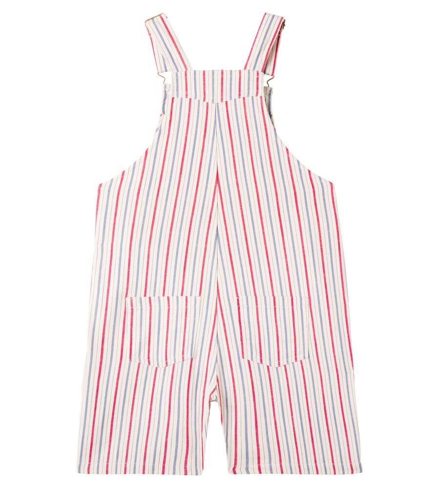 Марлоновские полосатые комбинезон из хлопкового твила Konges Sløjd, Antique Stripe — фото 4