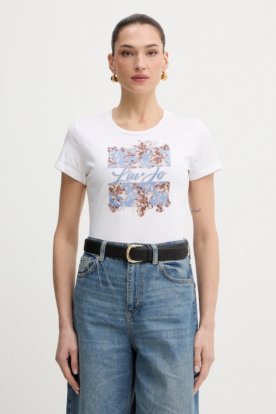 

Хлопковая футболка Liu Jo, белый