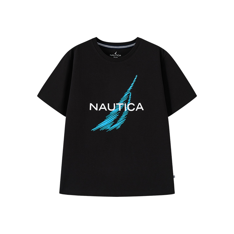 

Футболка с коротким рукавом для мальчиков и девочек NAUTICA, черный