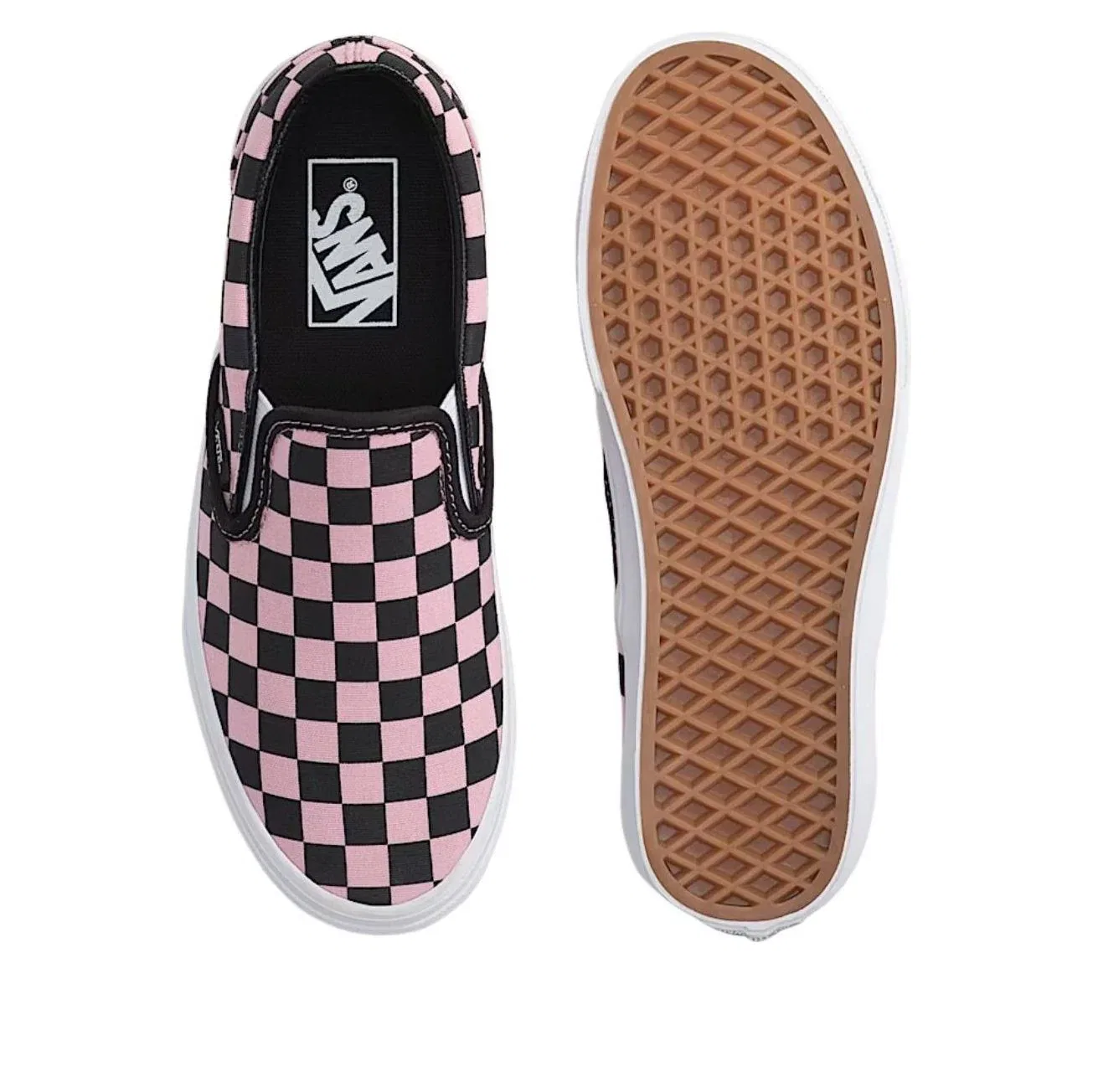 Слипоны Vans Classic Slip-On Checkerboard 'Pink Black' VN000D6YPIB, розовый — фото 3