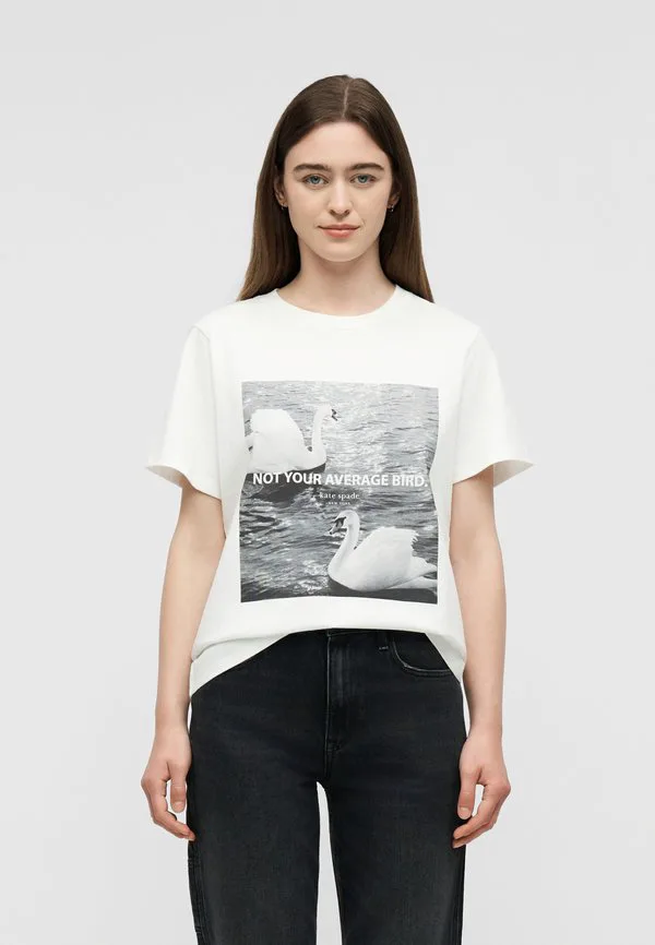 

Это не обычная футболка с принтом птицы. Kate Spade New York, Fresh White, Белый, Это не обычная футболка с принтом птицы. Kate Spade New York, Fresh White