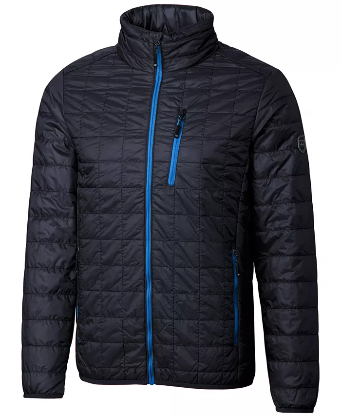 

Куртка мужская утепленная с подкладкой PrimaLoft Eco, на молнии, модель Rainier Cutter & Buck, синий