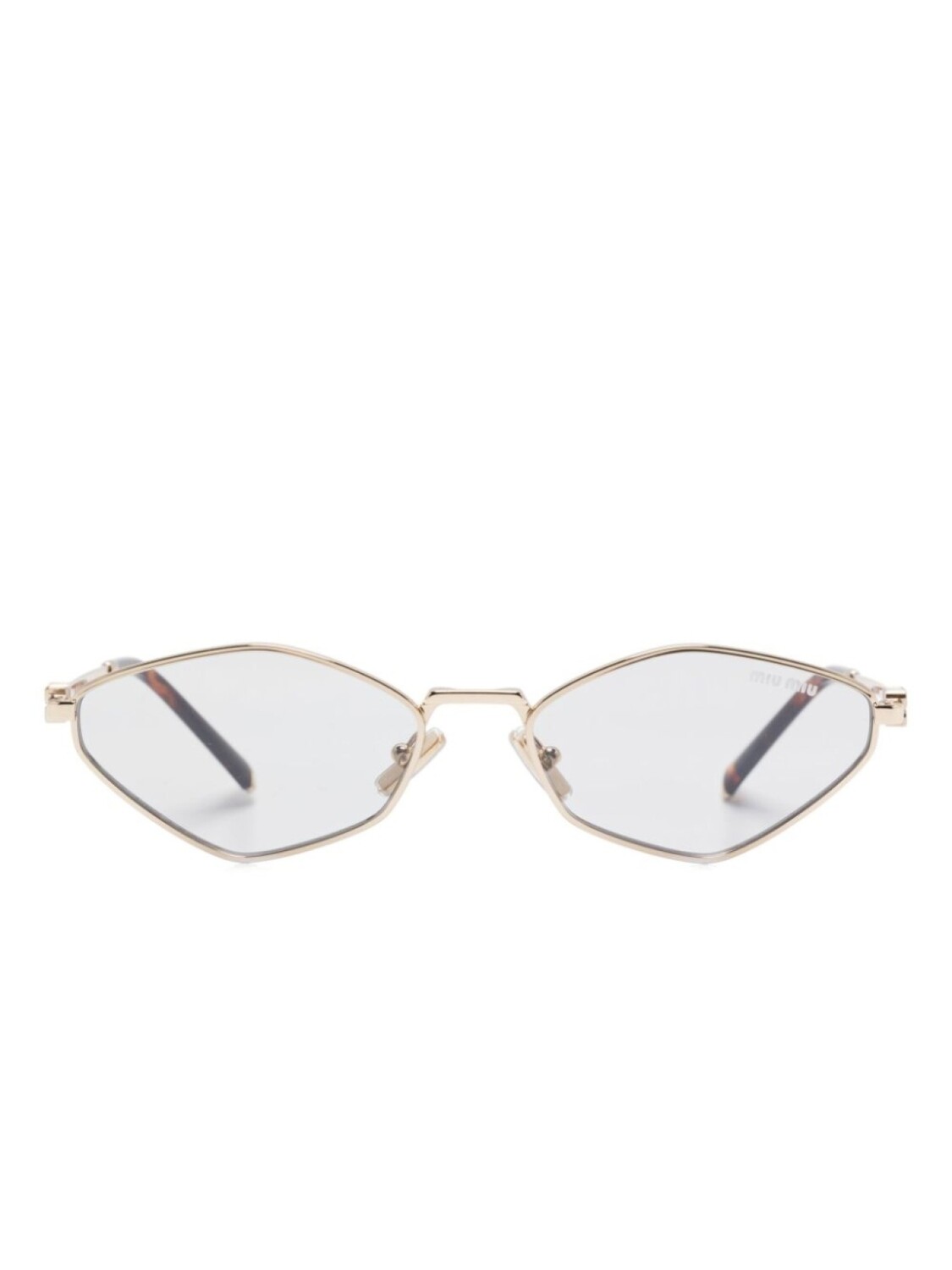 

Солнцезащитные очки в геометрической оправе 56ZS Miu Miu Eyewear, золотой