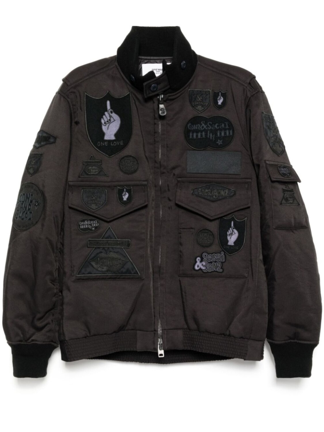 

Бомбер с логотипом Sacai, черный