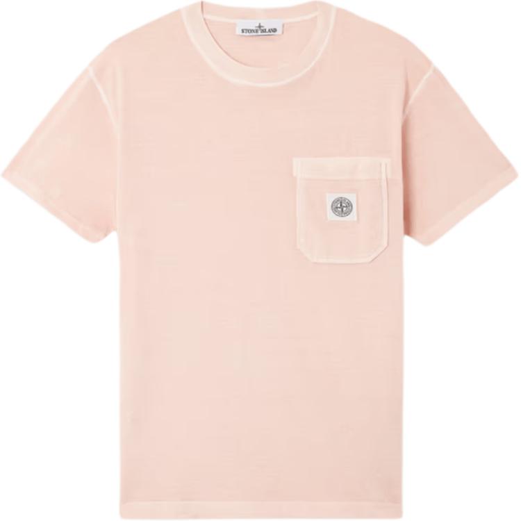 Футболка с накладным карманом Stone Island, розовый — фото 3