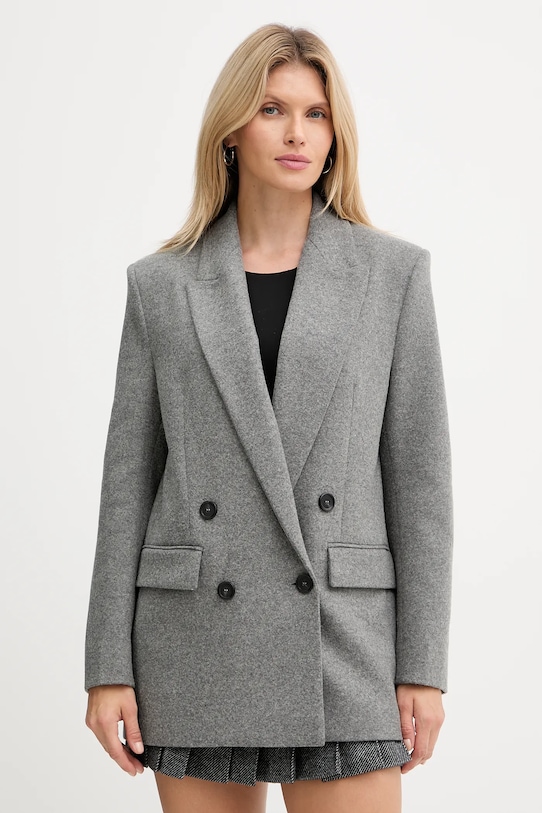 

Пальто с шерстью Pinko, серый