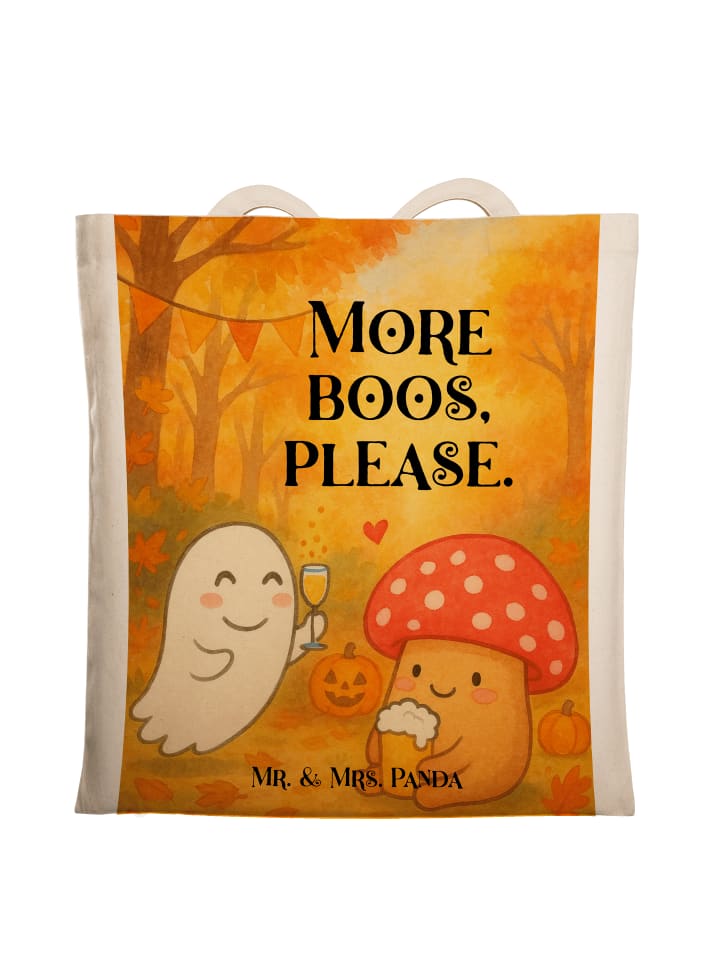 

Mr. & Mrs. Panda Сумка-шоппер с дизайном «Призрак, подбадривающий» и надписью белого цвета