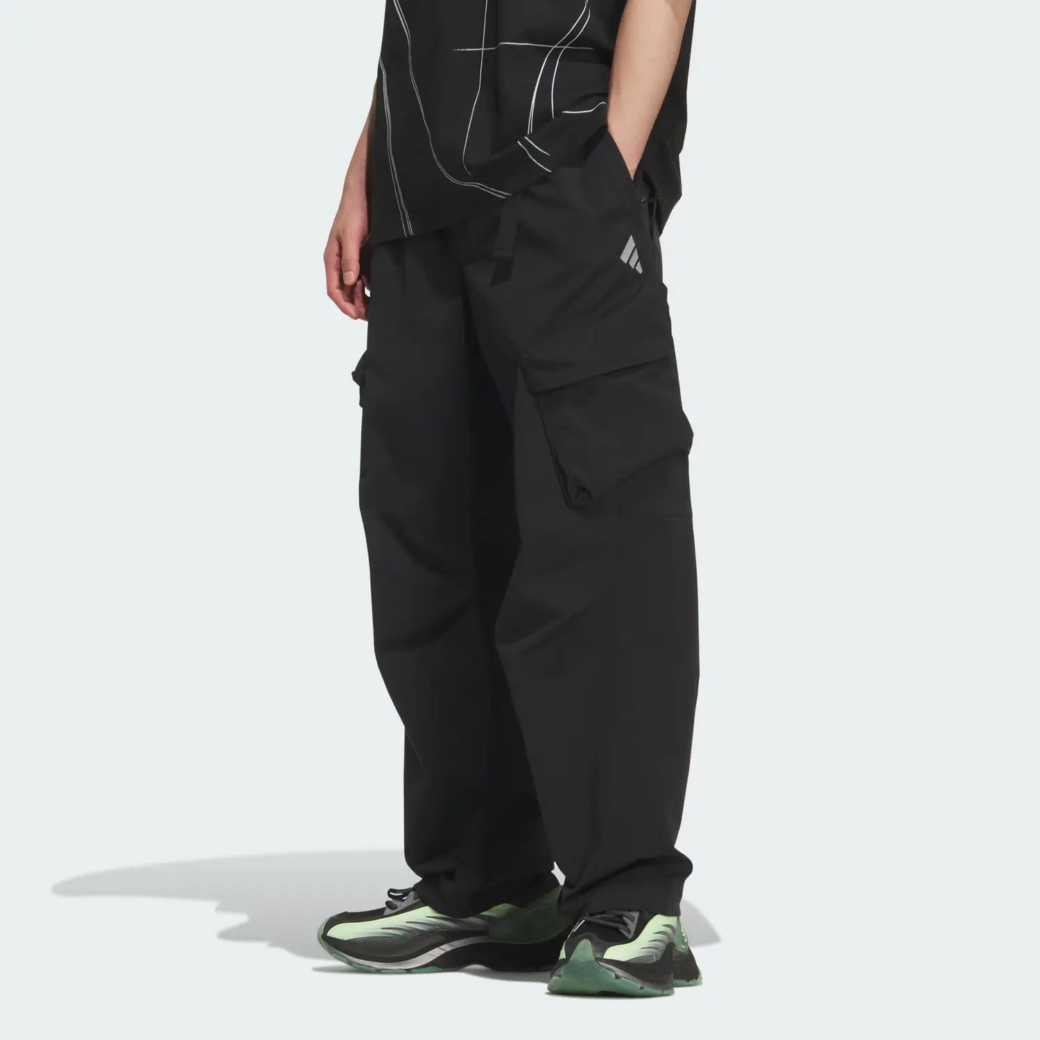 FOS WV CARGO TROUSERS повседневные брюки мужские Adidas, черный — фото 3