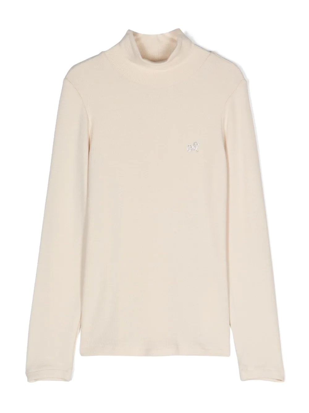 

Топ в рубчик со стразами Monnalisa, нейтральный