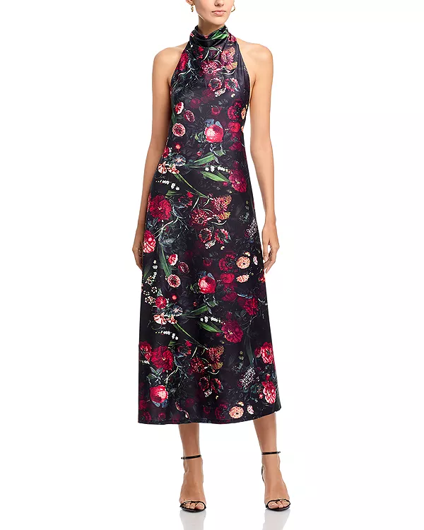 

Платье-Миди из трикотажа с завязками на шее Area Stars, мультиколор