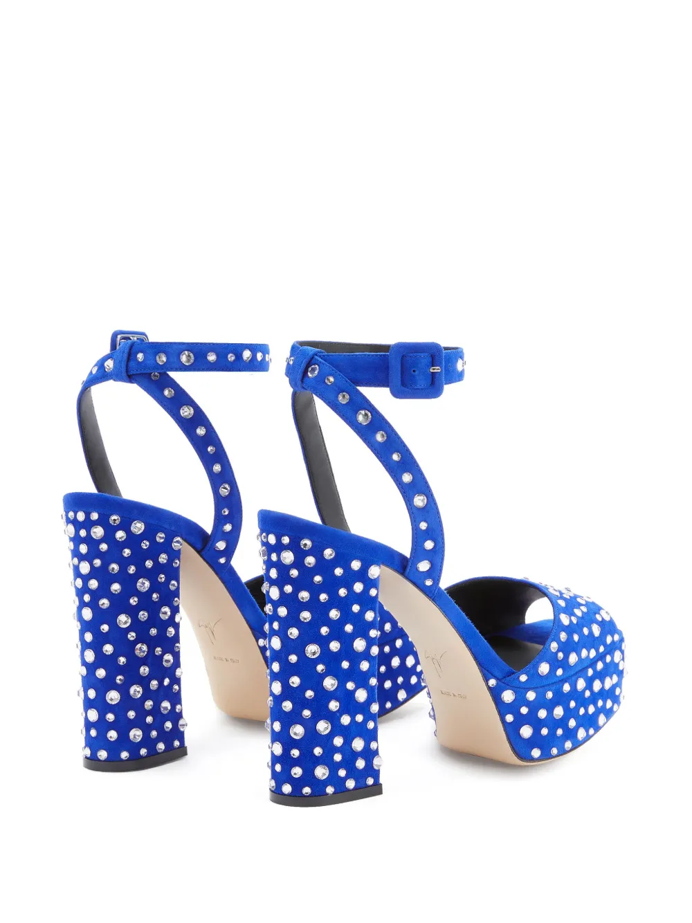 Босоножки New Betty 120 с кристаллами Giuseppe Zanotti, синий — фото 3