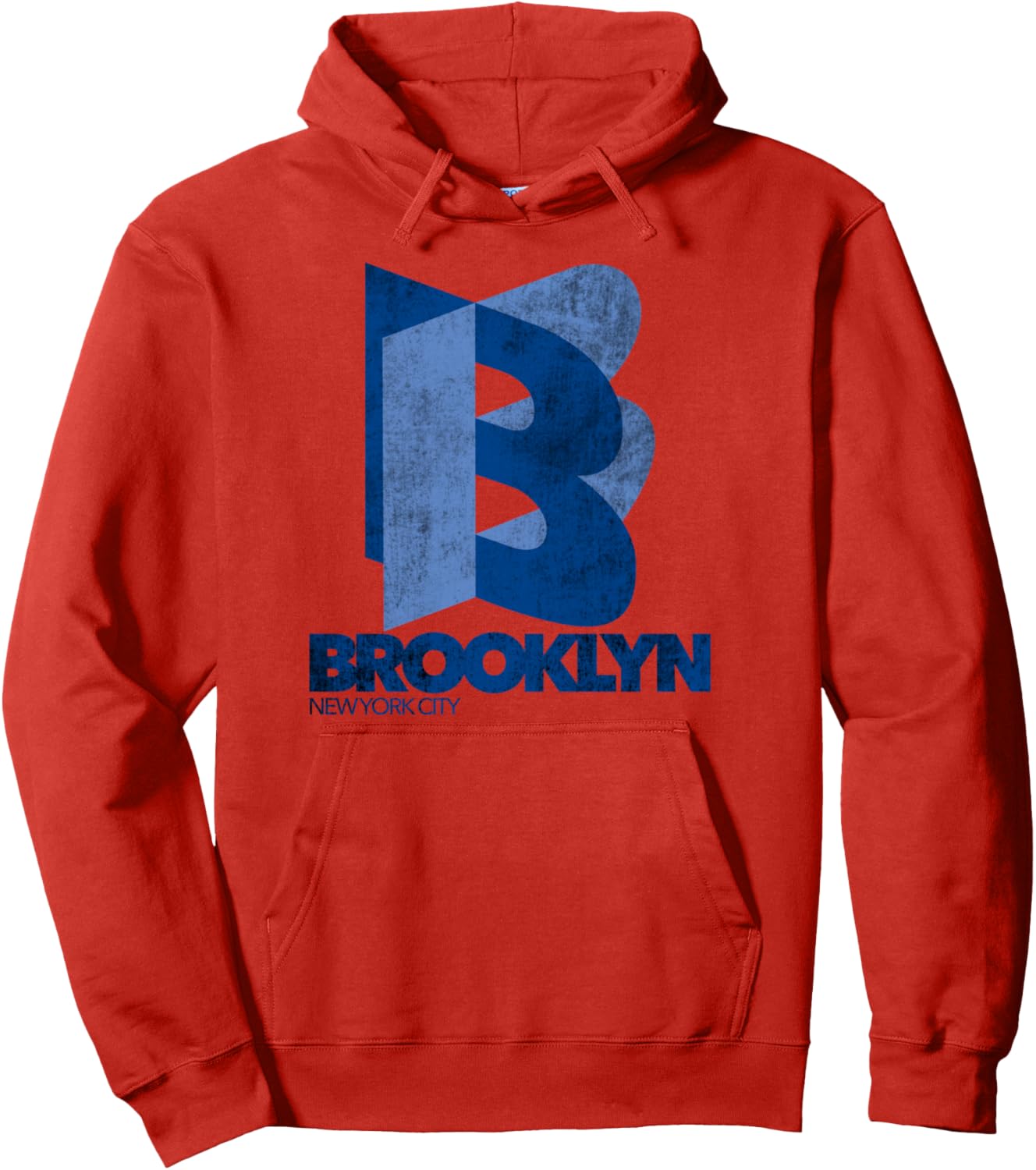 

Толстовка Brooklyn NYC в винтажном стиле, худи Brooklyn New York Bahaa'S Tee, красный